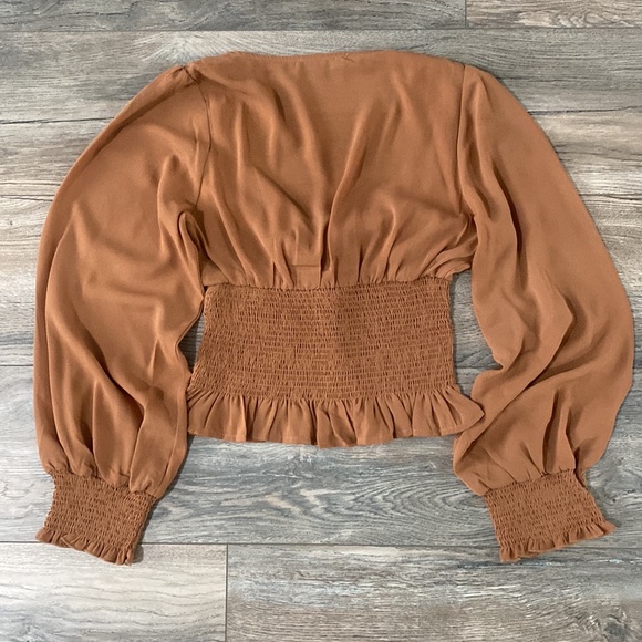 Elegant brown boho top - Picture 7 of 9